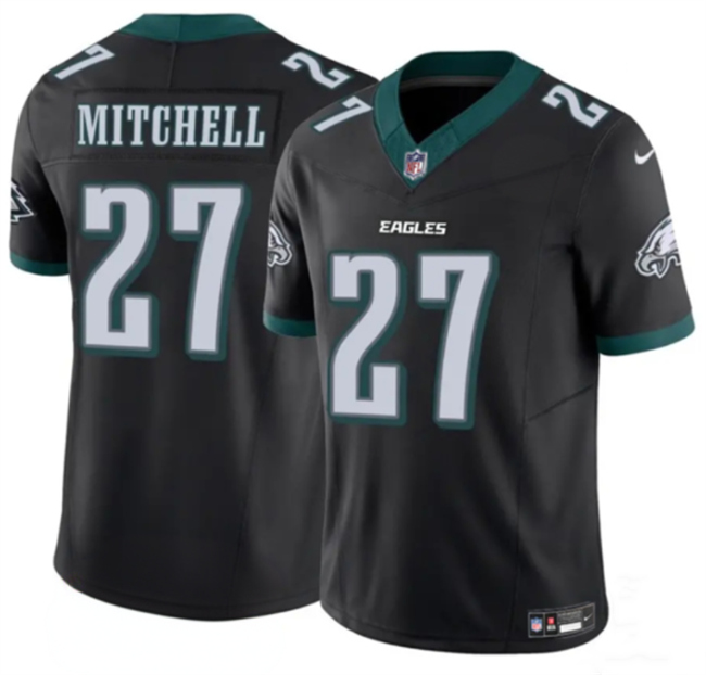 Men's Black Philadelphia Eagles #27 Quinyon Mitchell 2024 New F.U.S.E. Vapor Untouchable Limited Stitched Football Jersey